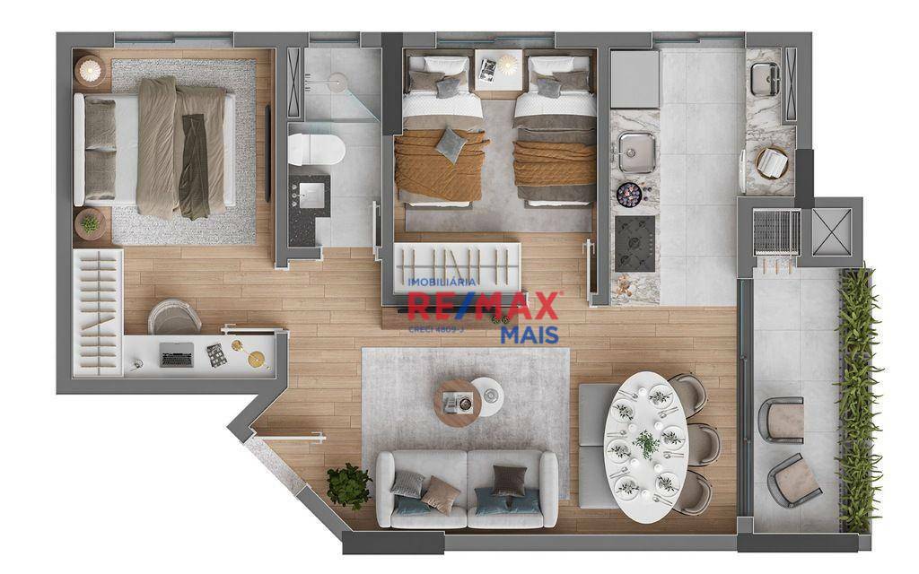 Apartamento à venda com 2 quartos, 51m² - Foto 5