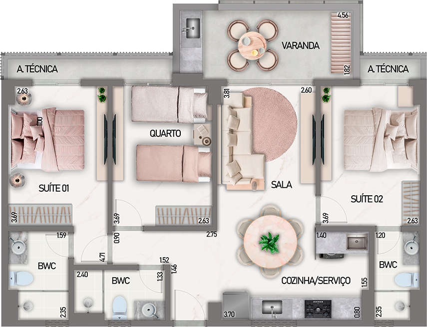 Apartamento à venda com 2 quartos, 13687m² - Foto 23