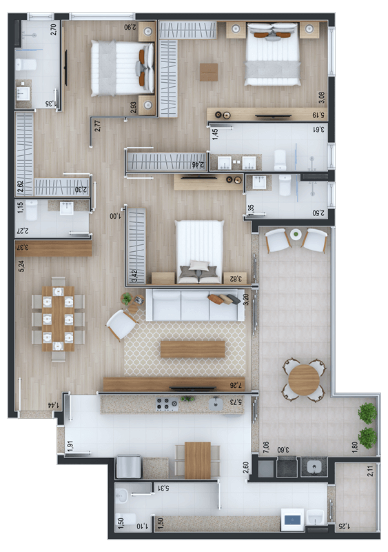 Apartamento à venda com 3 quartos, 14307m² - Foto 41