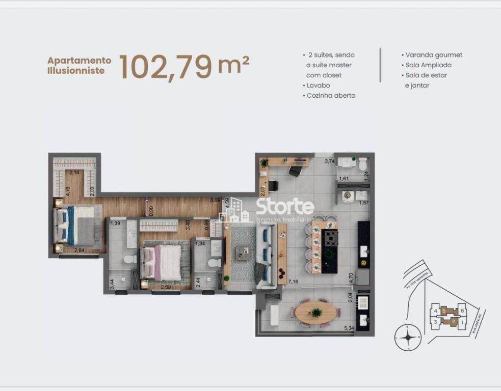 Apartamento à venda com 2 quartos, 102m² - Foto 30