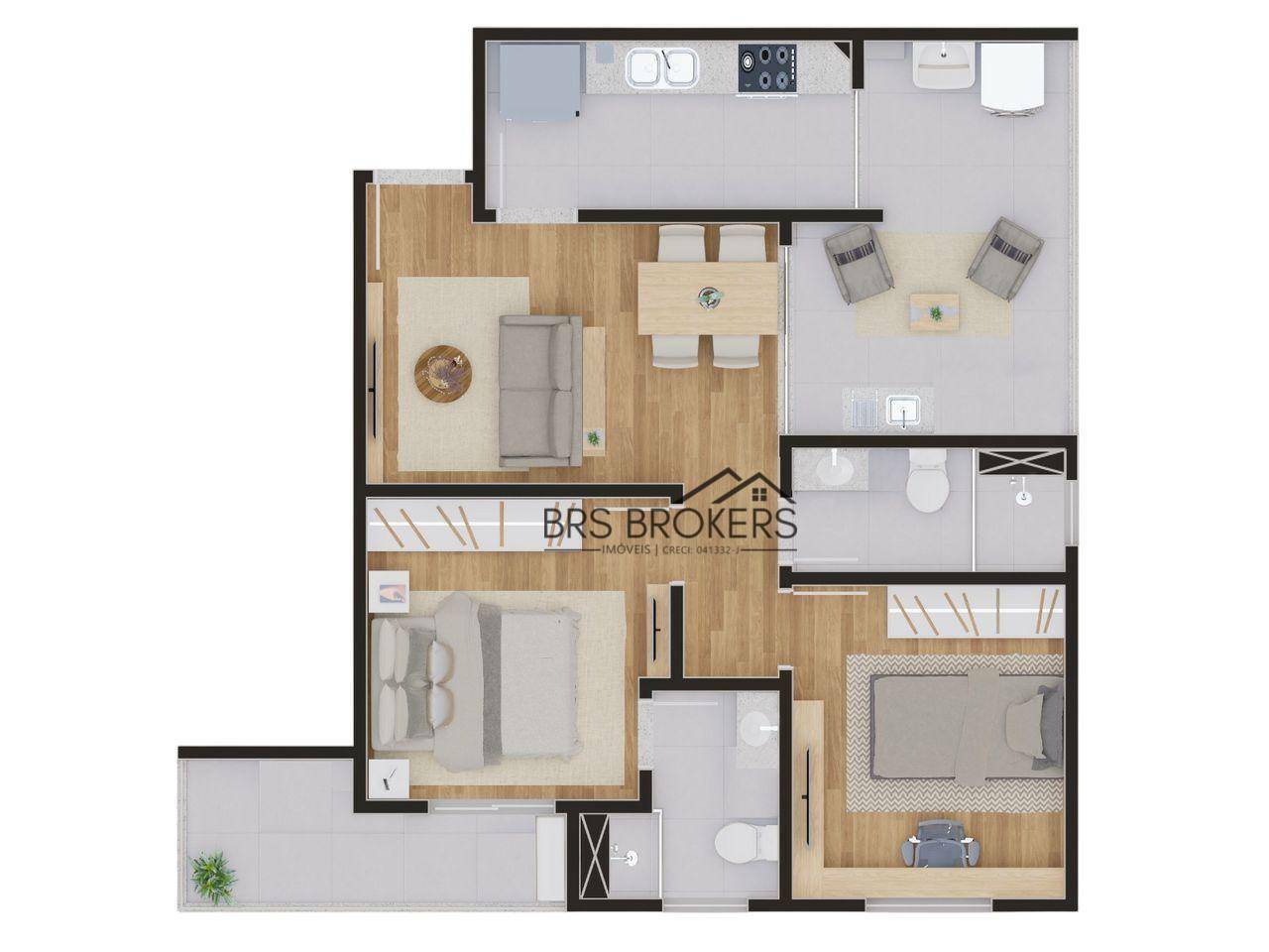 Apartamento à venda com 2 quartos, 56m² - Foto 64