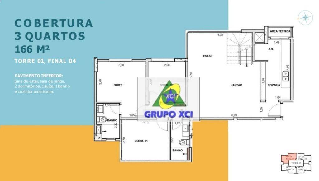 Cobertura à venda com 3 quartos, 166m² - Foto 12