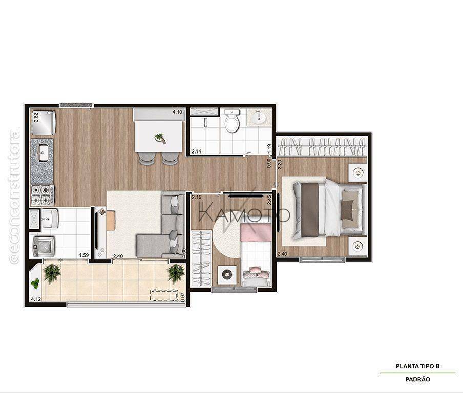 Apartamento à venda com 2 quartos, 43m² - Foto 40