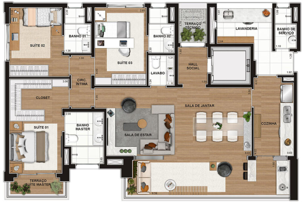 Apartamento à venda com 3 quartos, 147m² - Foto 7