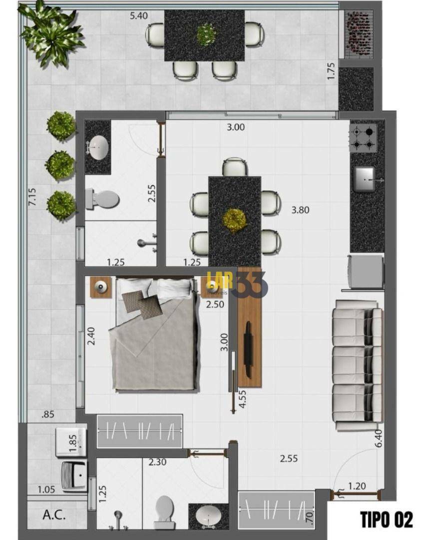 Loft à venda com 1 quarto, 42m² - Foto 4