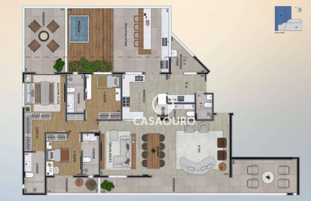 Apartamento à venda com 3 quartos, 240m² - Foto 6