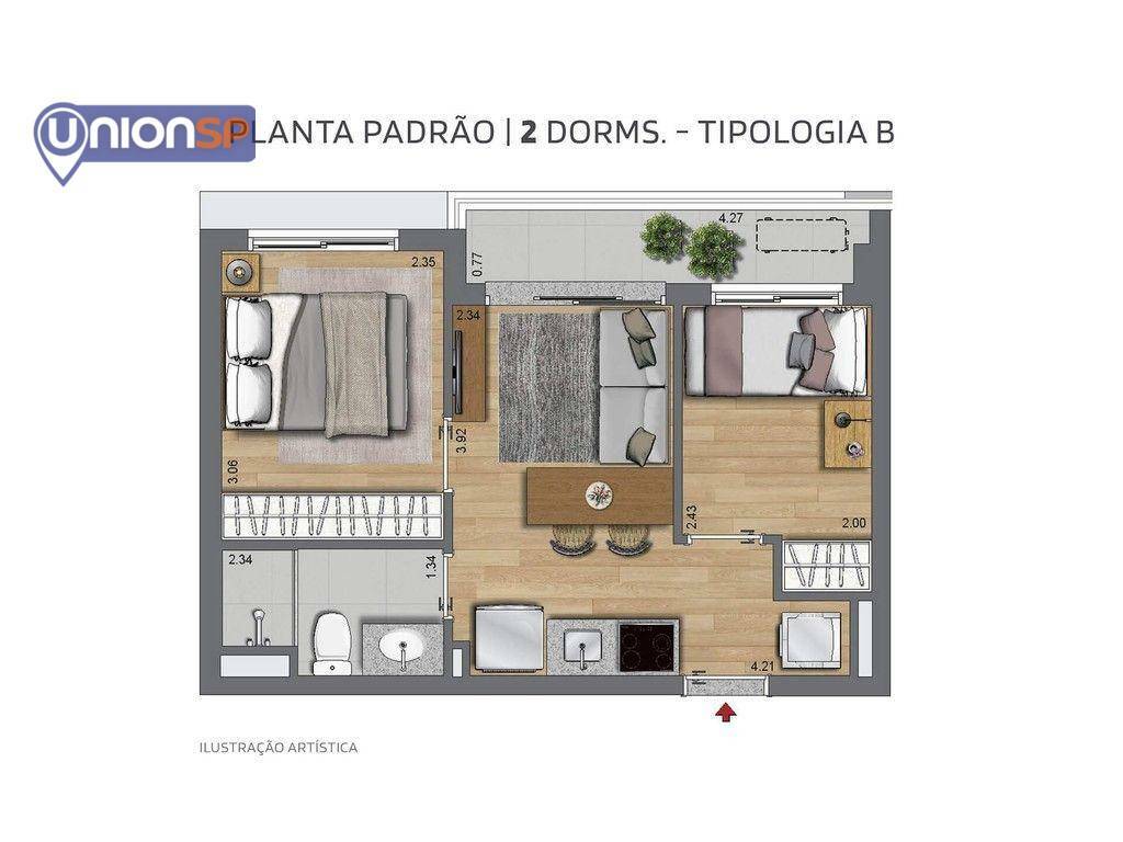 Apartamento à venda com 2 quartos, 41m² - Foto 20