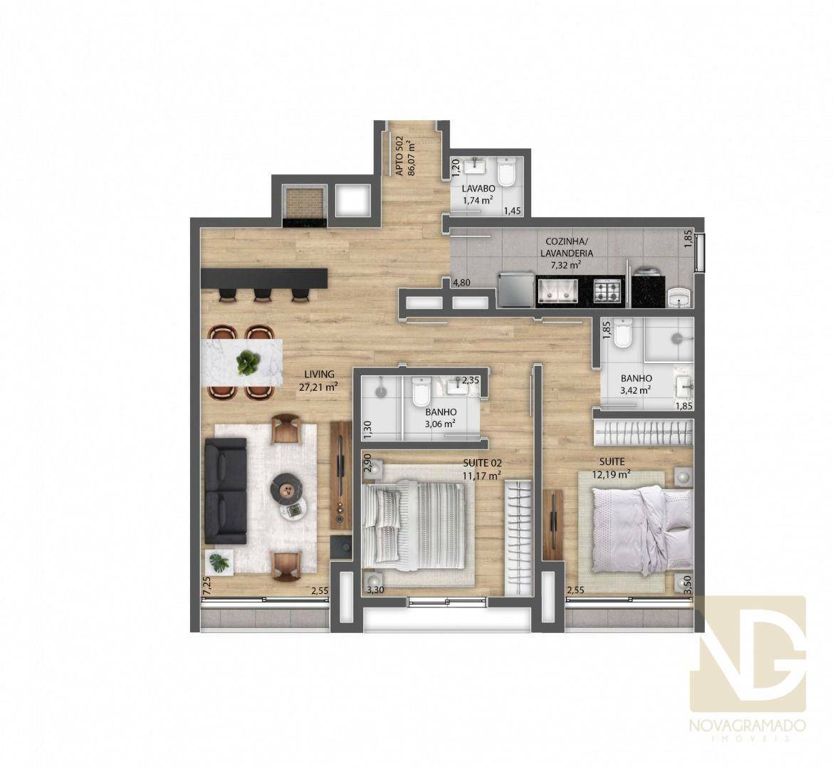 Apartamento à venda com 2 quartos, 86m² - Foto 13