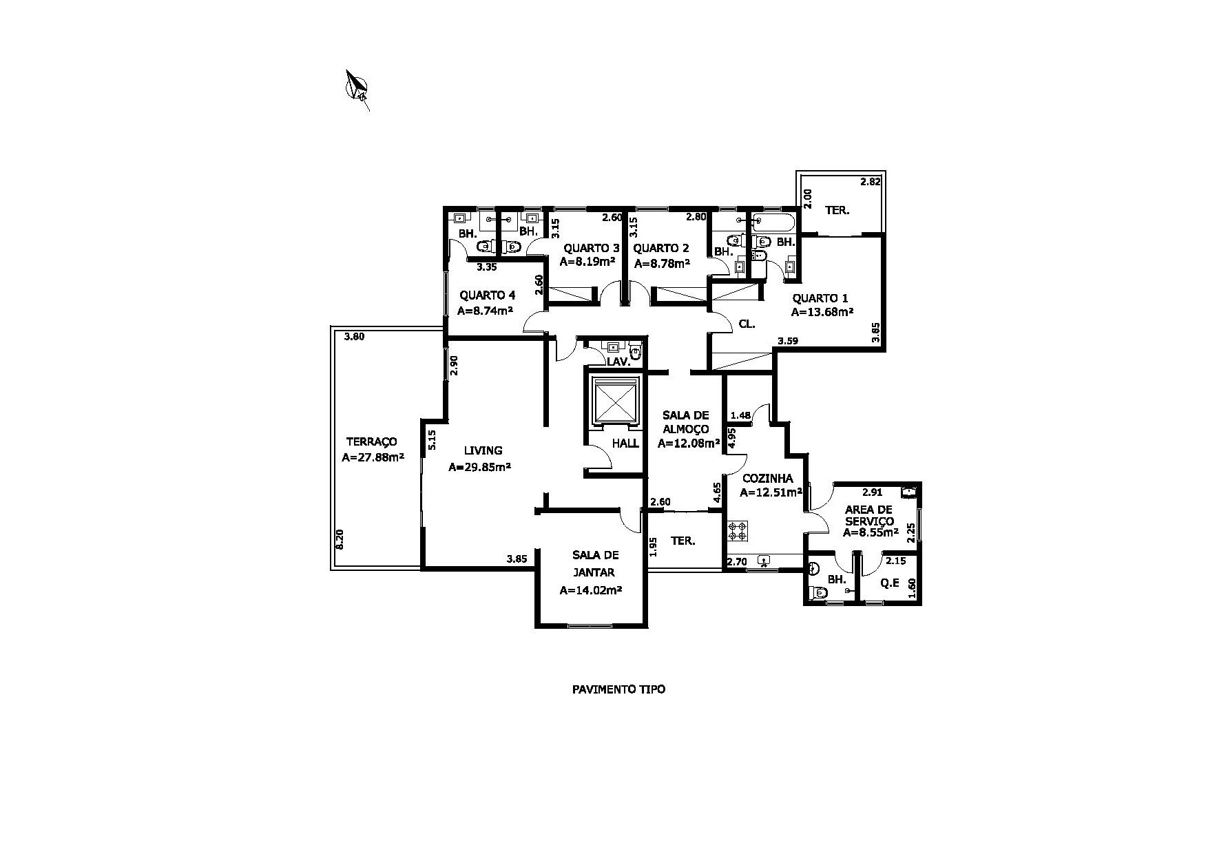 Apartamento à venda com 4 quartos, 208m² - Foto 3