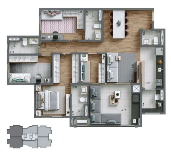 Apartamento à venda com 3 quartos, 108m² - Foto 12