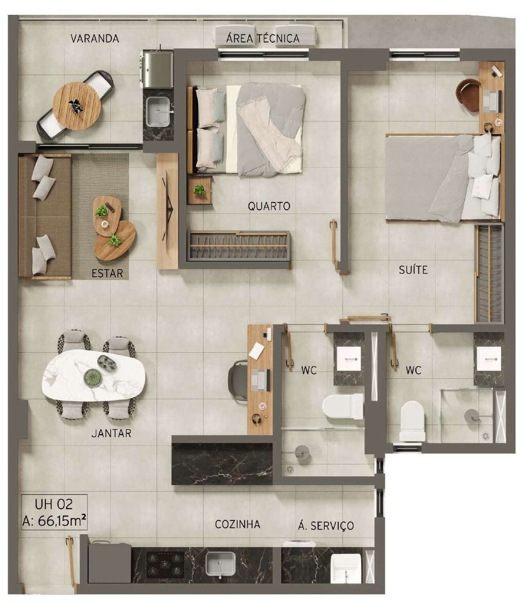 Apartamento à venda com 2 quartos, 60m² - Foto 22