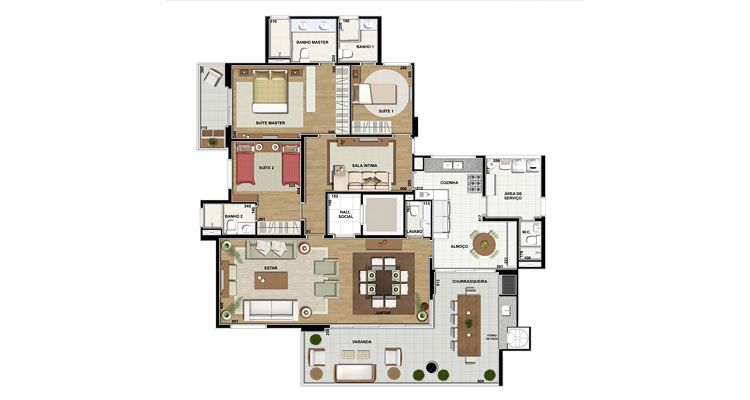 Apartamento à venda com 4 quartos, 200m² - Foto 3