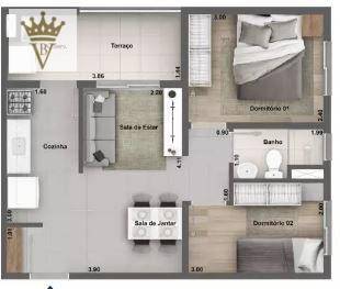 Apartamento à venda com 1 quarto, 44m² - Foto 16