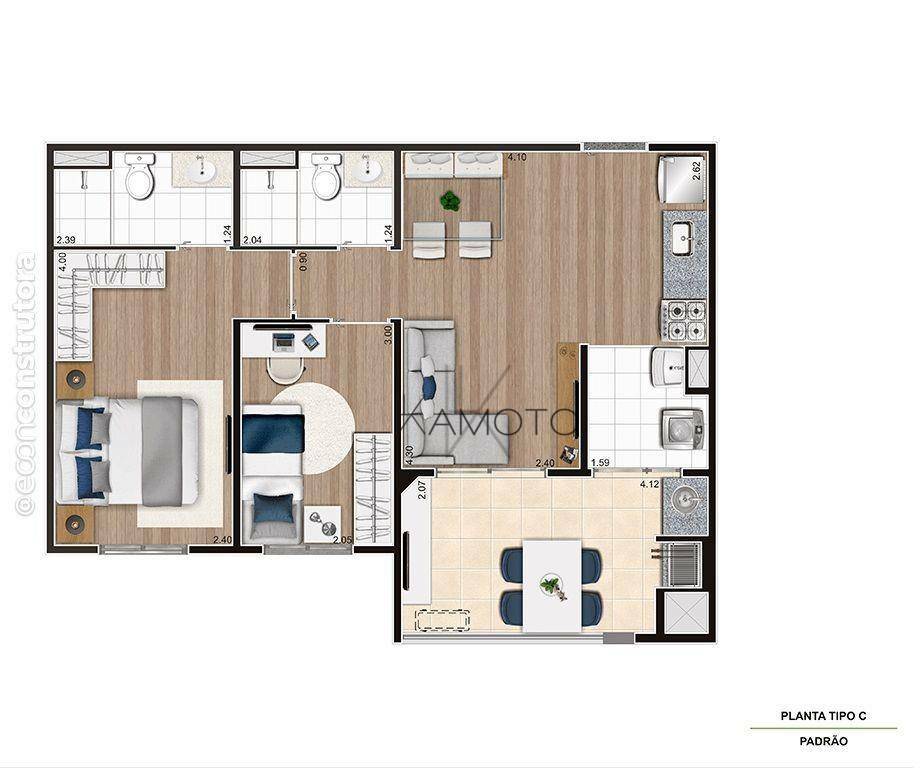 Apartamento à venda com 2 quartos, 43m² - Foto 42