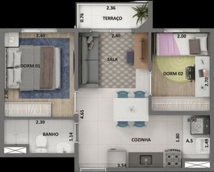 Apartamento à venda com 2 quartos, 37m² - Foto 24