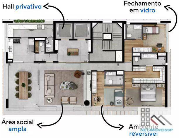 Apartamento à venda com 3 quartos, 183m² - Foto 19