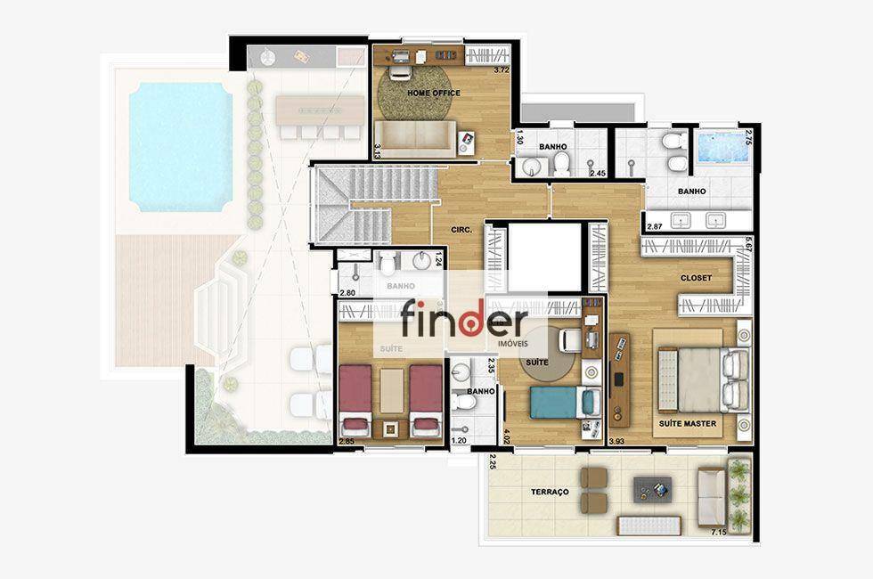 Apartamento à venda com 3 quartos, 192m² - Foto 46