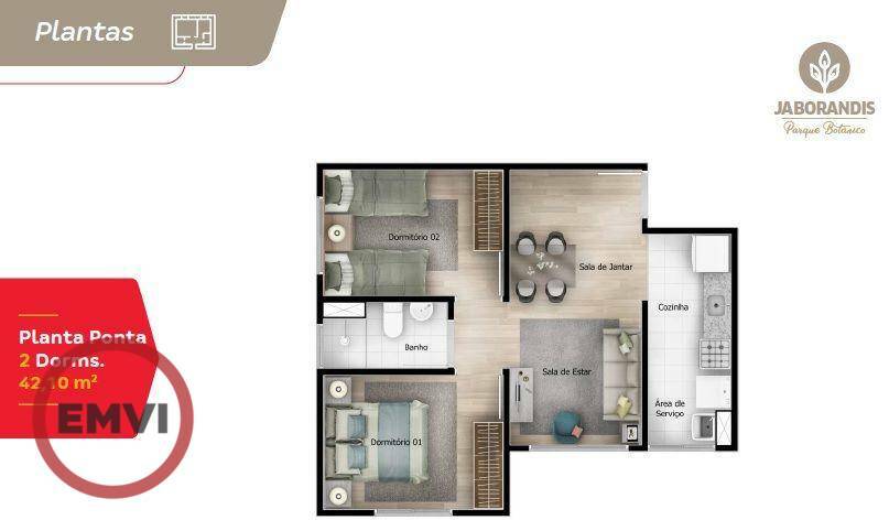 Apartamento à venda com 2 quartos, 44m² - Foto 10