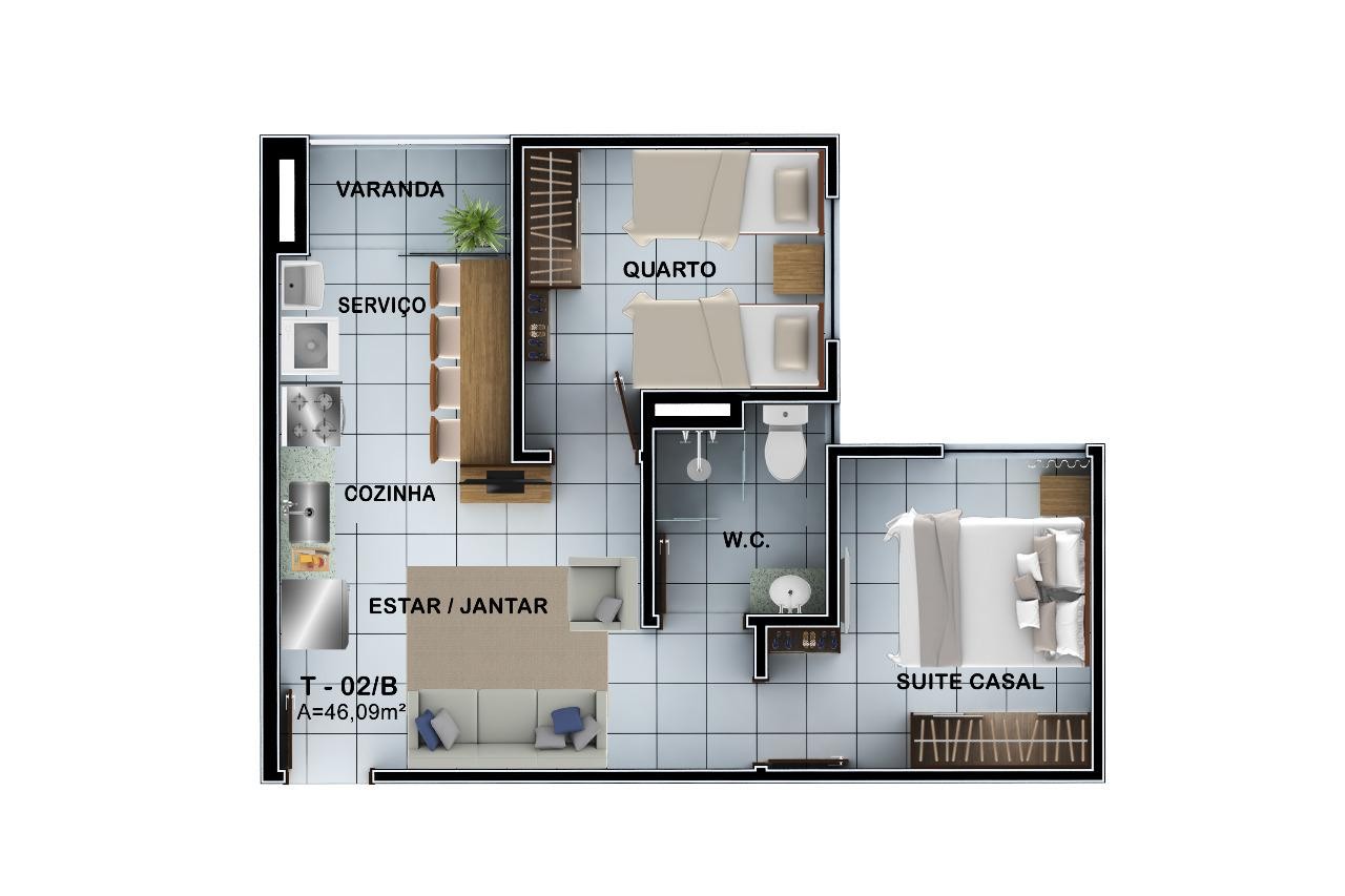 Apartamento à venda com 2 quartos, 55m² - Foto 35