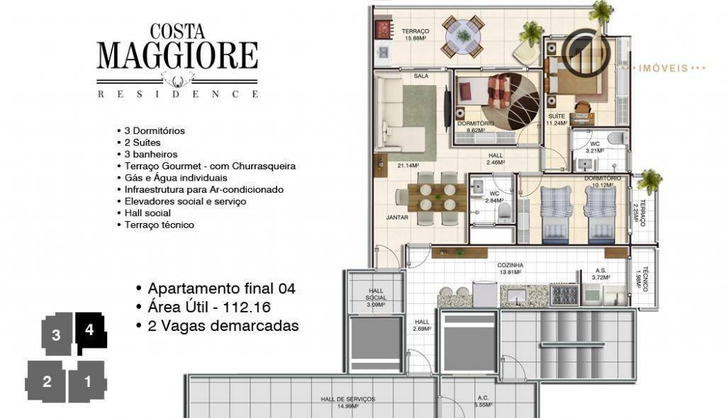 Apartamento à venda com 4 quartos, 147m² - Foto 56