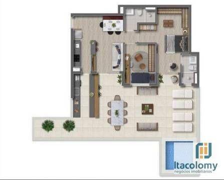 Apartamento à venda com 2 quartos, 104m² - Foto 1