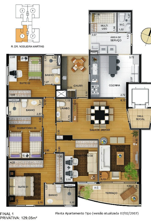 Apartamento à venda com 3 quartos, 128m² - Foto 17