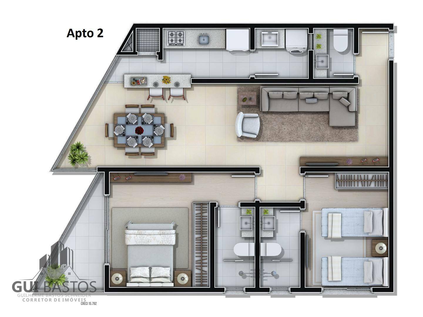 Apartamento à venda com 1 quarto, 43m² - Foto 5