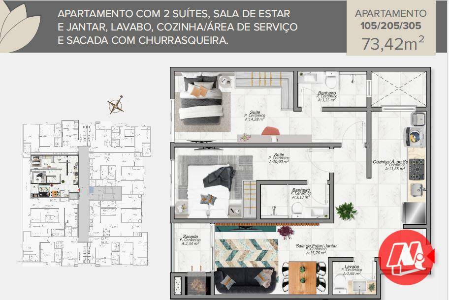 Apartamento à venda com 1 quarto, 35m² - Foto 17