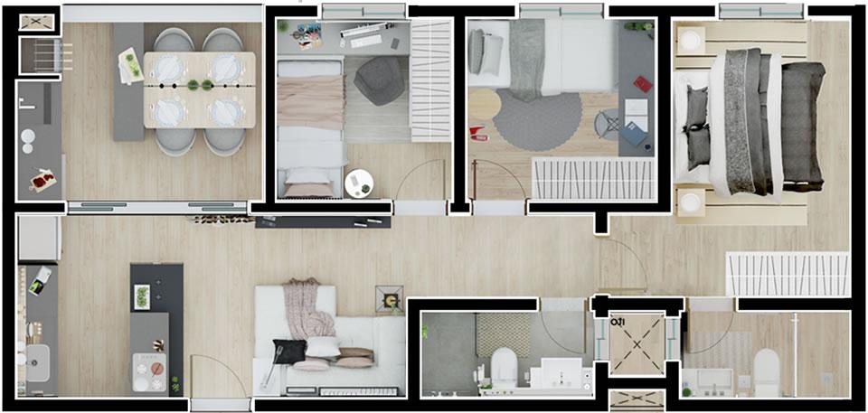 Apartamento à venda com 2 quartos, 56m² - Foto 43