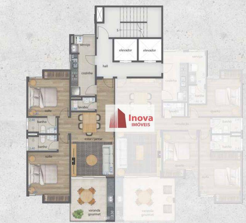 Apartamento à venda com 3 quartos, 120m² - Foto 37