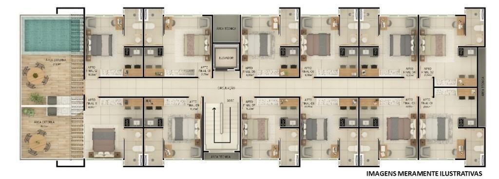 Apartamento à venda com 1 quarto, 21m² - Foto 7