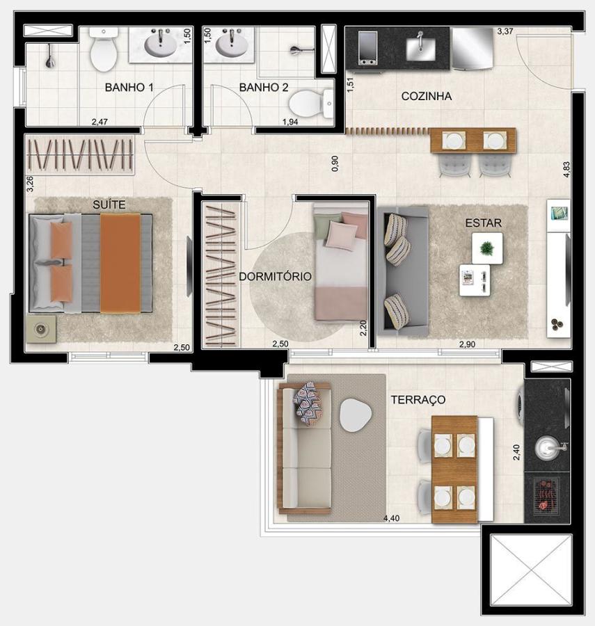 Apartamento à venda com 2 quartos, 56m² - Foto 30