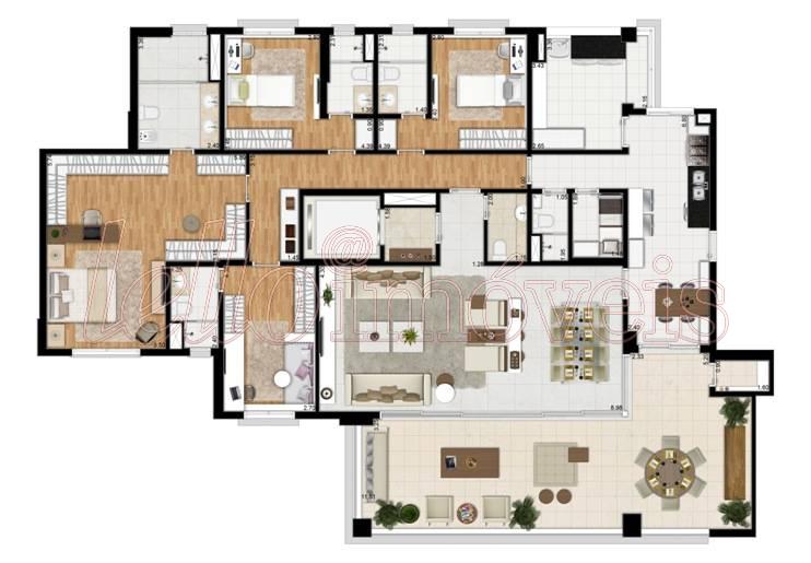 Apartamento à venda com 4 quartos, 250m² - Foto 2