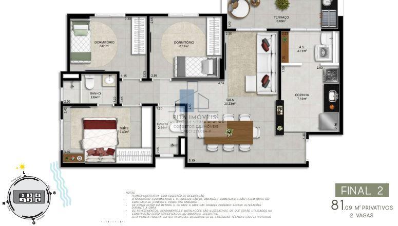 Apartamento à venda com 3 quartos, 81m² - Foto 13