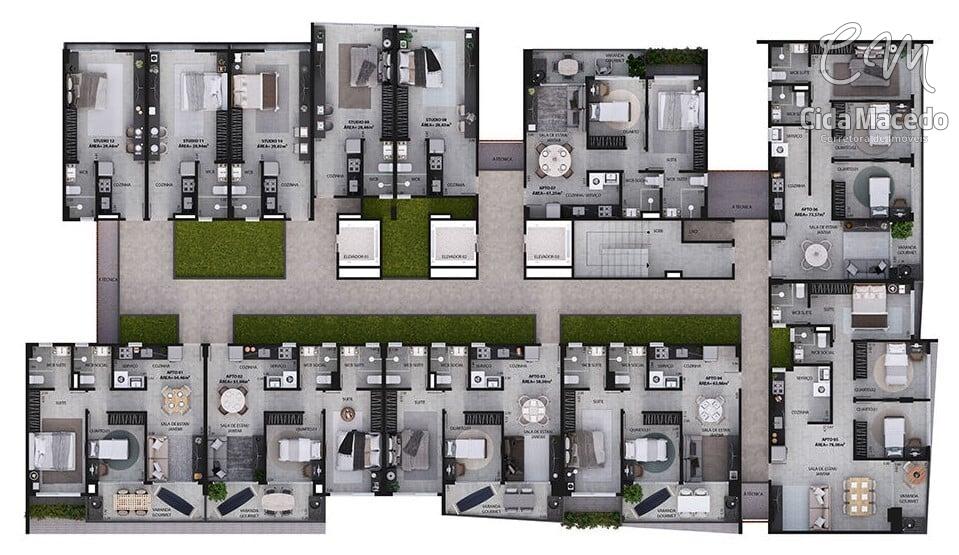 Apartamento à venda com 2 quartos, 61m² - Foto 17