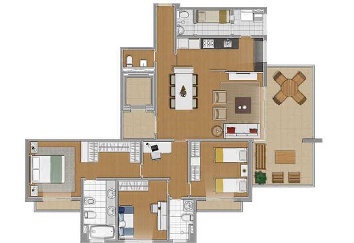 Apartamento à venda com 4 quartos, 318m² - Foto 2