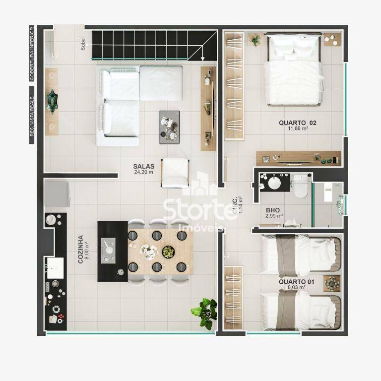 Apartamento à venda com 2 quartos, 59m² - Foto 18