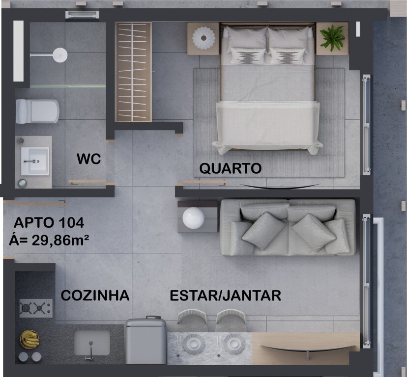 Apartamento à venda com 1 quarto, 29m² - Foto 27