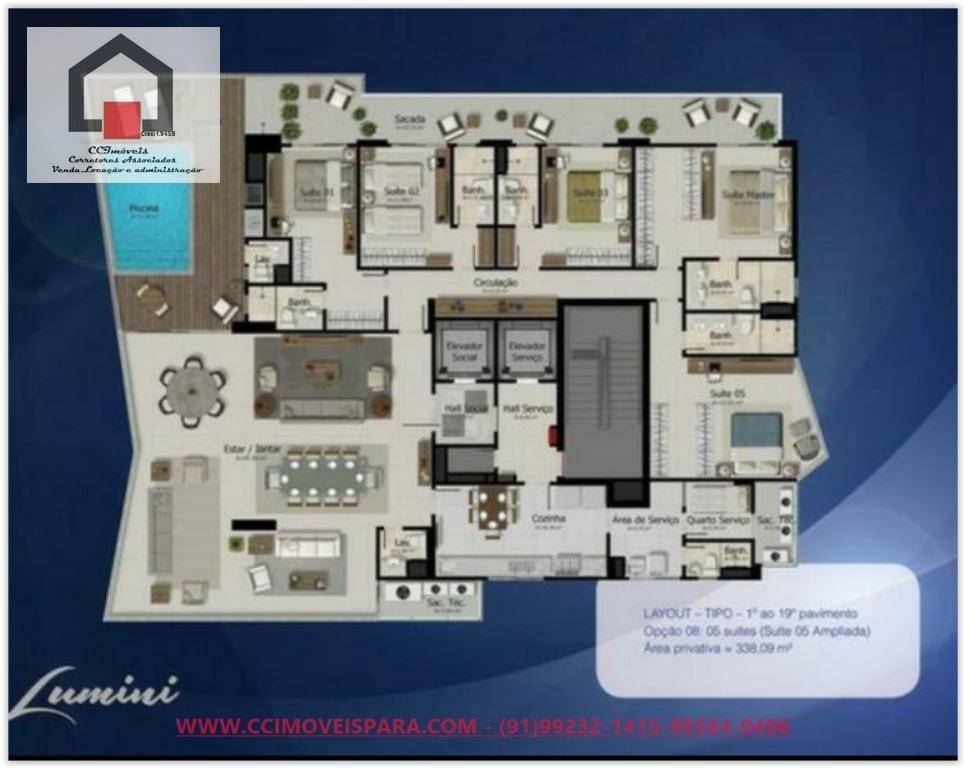 Apartamento à venda com 4 quartos, 338m² - Foto 41