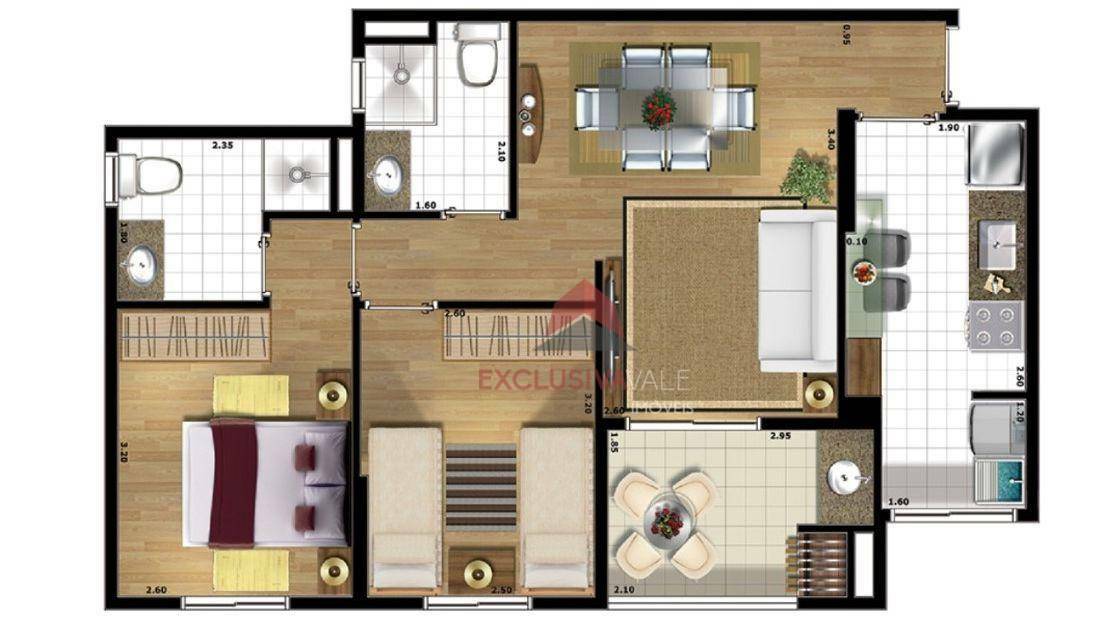 Apartamento à venda e aluguel com 2 quartos, 62m² - Foto 35