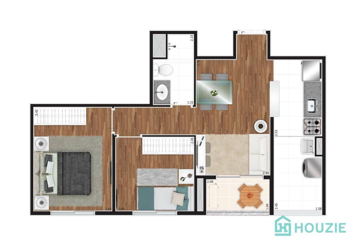 Apartamento à venda com 3 quartos, 61m² - Foto 19