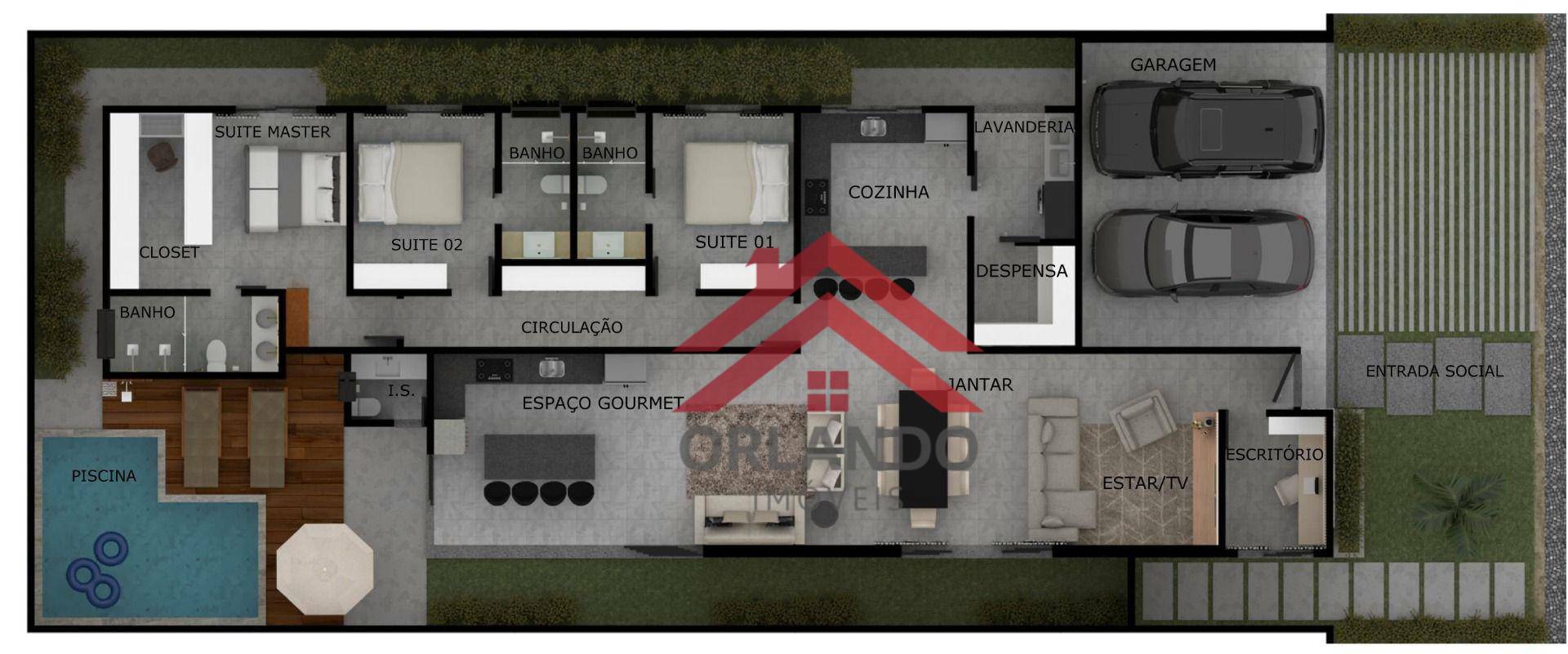 Casa de Condomínio à venda com 3 quartos, 206m² - Foto 3