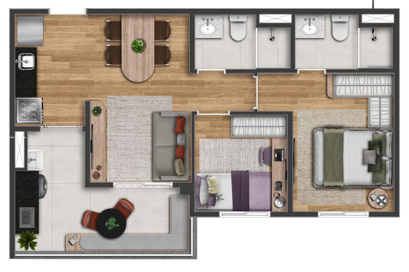 Apartamento à venda com 2 quartos, 50m² - Foto 30