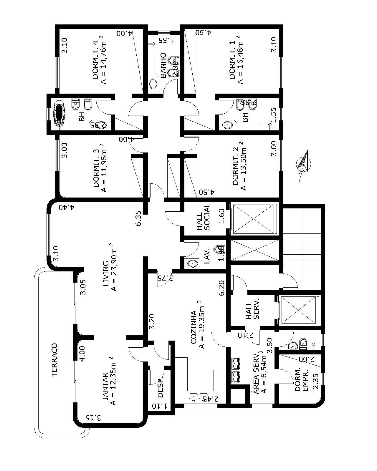 Apartamento à venda com 4 quartos, 205m² - Foto 3