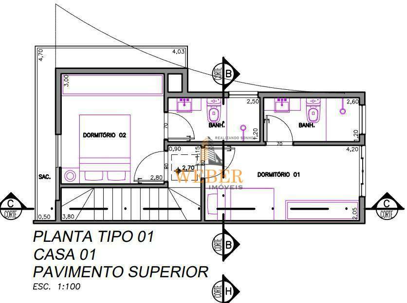 Sobrado à venda com 2 quartos, 58m² - Foto 8