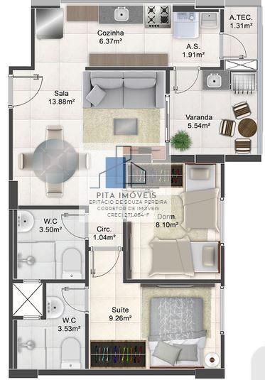 Apartamento à venda com 2 quartos, 63m² - Foto 19