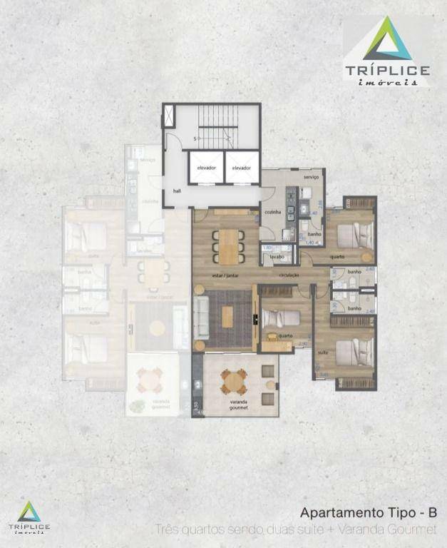 Apartamento, 3 quartos, 121 m² - Foto 3