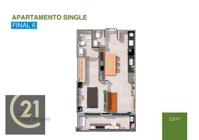 Apartamento à venda com 1 quarto, 45m² - Foto 10