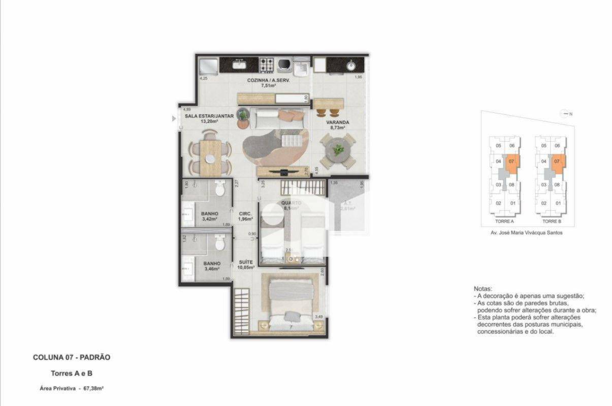 Apartamento à venda com 2 quartos, 66m² - Foto 9