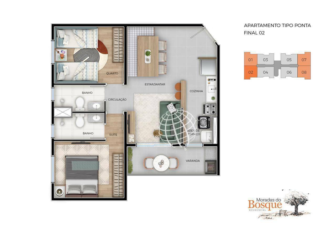 Apartamento à venda com 2 quartos, 54m² - Foto 4